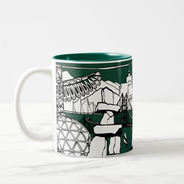 Vancouver BC Canada Coffee Cups Mugs & Glasses (Left)