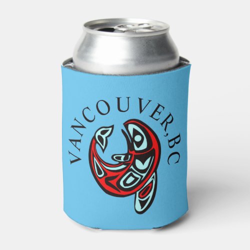 Vancouver BC Haida Orca Totem Tattoo Killer Whale Can Cooler