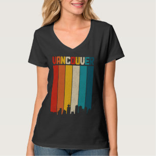Vancouver BC Skyline Vintage Retro Canada Canadian T-Shirt