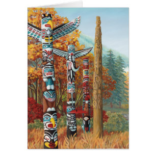 Vancouver BC Souvenir Cards Totem Pole Art Cards