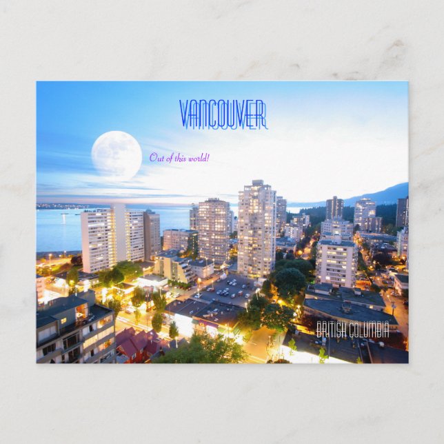 Vancouver, BC - vintage style Postcard (Front)