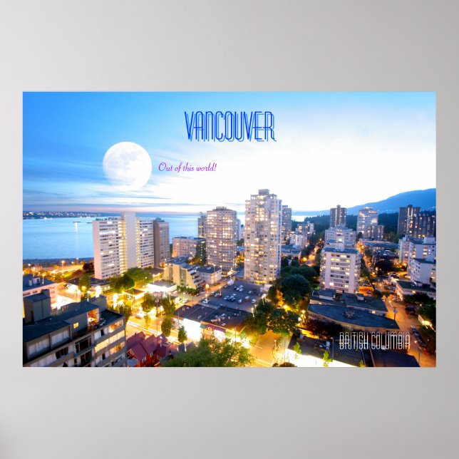 Vancouver, BC - vintage style Poster (Front)