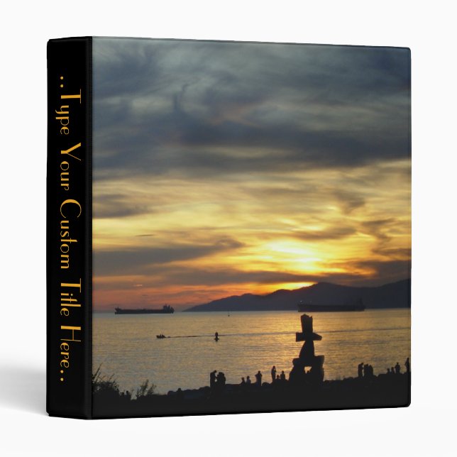 Vancouver Binder Custom Sunset Book Binder (Front/Spine)