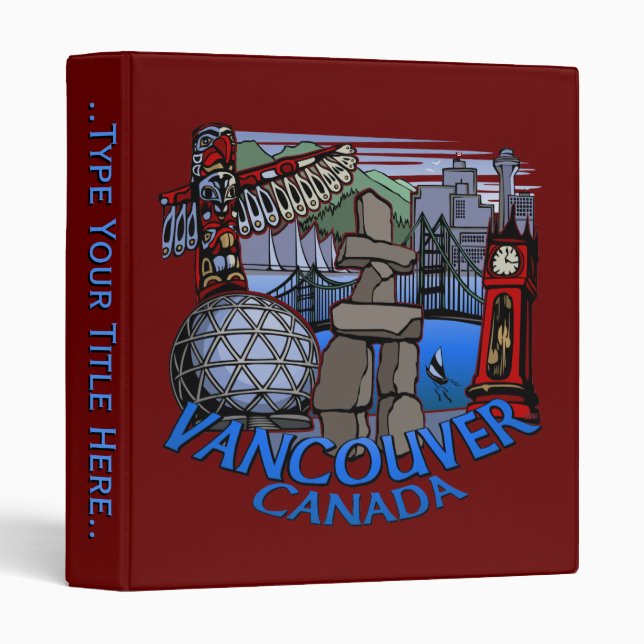 Vancouver Binder Personalized Vancouver Art Binder (Front/Spine)