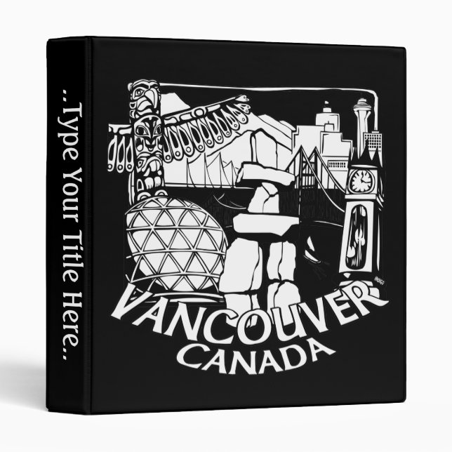 Vancouver Binder Personalized Vancouver Art Binder (Front/Spine)