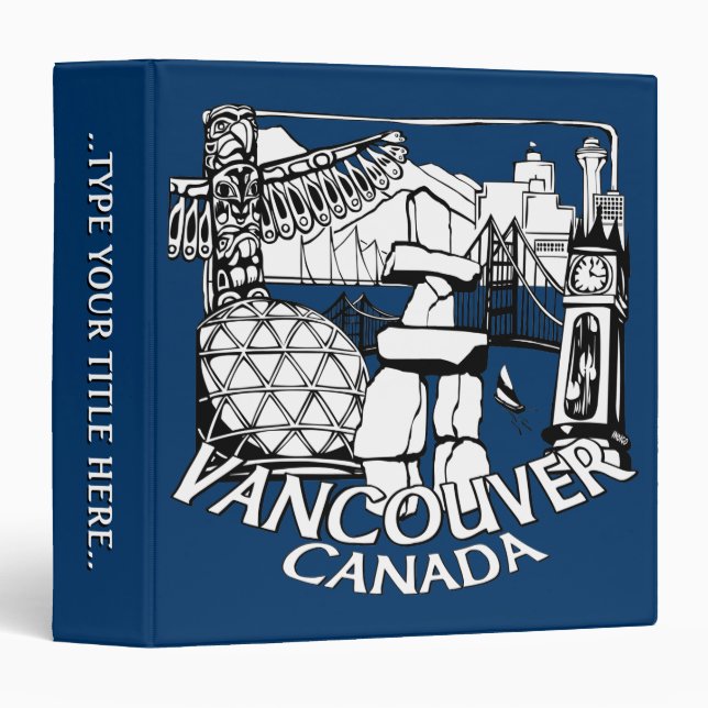 Vancouver Binder Personalized Vancouver Art Binder (Front/Spine)
