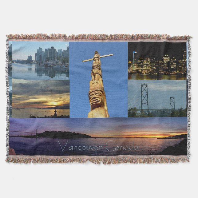 Vancouver Blanket Vancouver Landmark Souvenir Gift (Front)