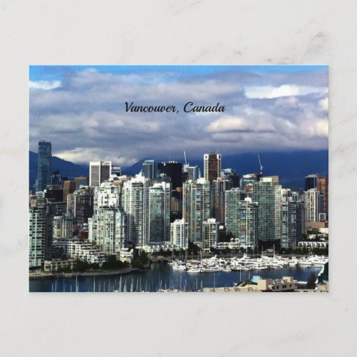 Vancouver British Columbia Canada skyline Postcard