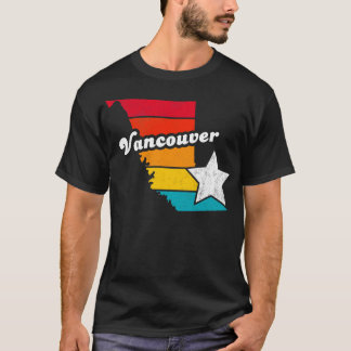 Vancouver British Columbia Canada Vintage Distress T-Shirt