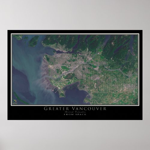 Vancouver British Columbia Satellite Poster