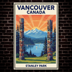 Vancouver, Canada: 1960s Vintage Travel Poster