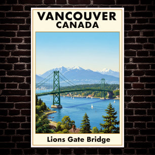 Vancouver, Canada: 1960s Vintage Travel Poster