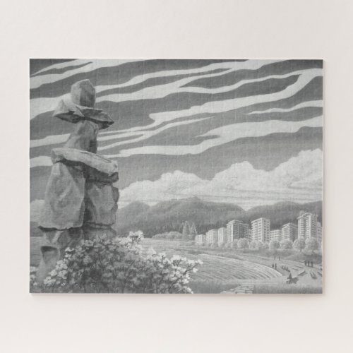 Vancouver Canada Art Puzzles _ Inukshuk Art Gifts