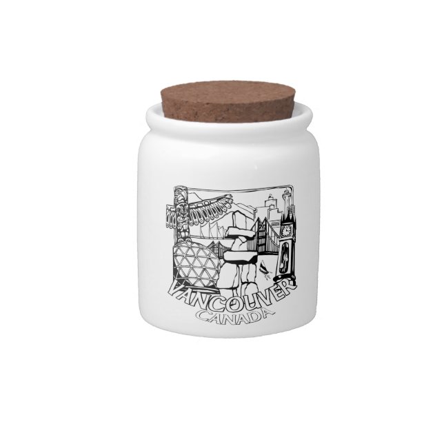 Vancouver Canada Candy Jar (Front)