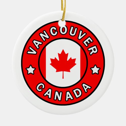 Vancouver Canada Ceramic Ornament