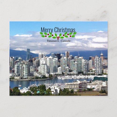 Vancouver Canada Christmas Postcard