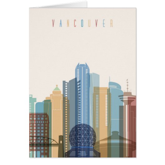 Vancouver, Canada | City Skyline Cards (Front)