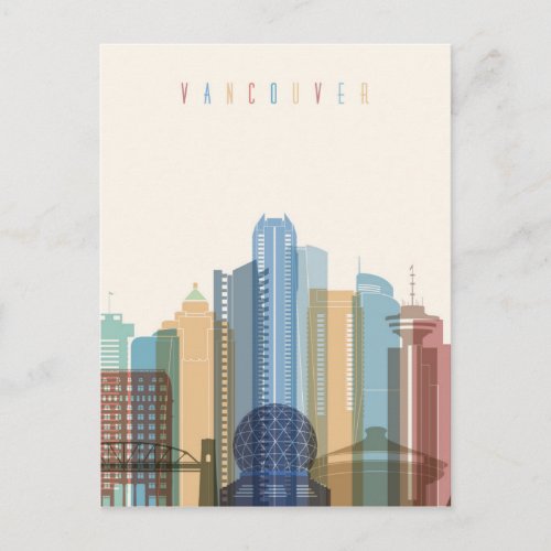 Vancouver Canada  City Skyline Postcard