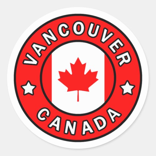 Vancouver Canada Classic Round Sticker