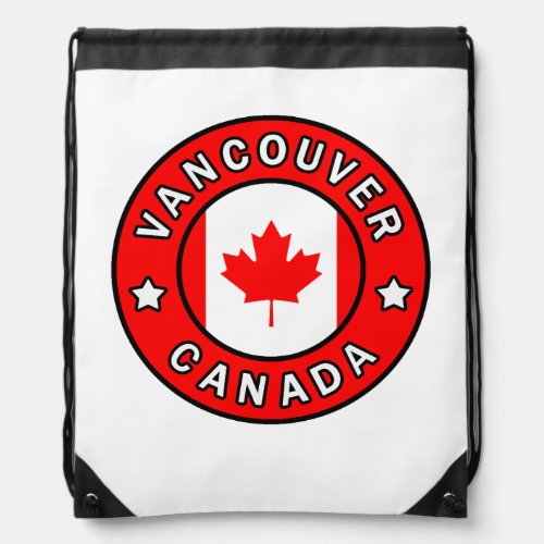 Vancouver Canada Drawstring Bag