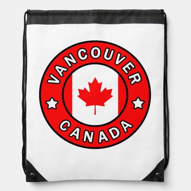 Vancouver Canada Drawstring Bag (Front)
