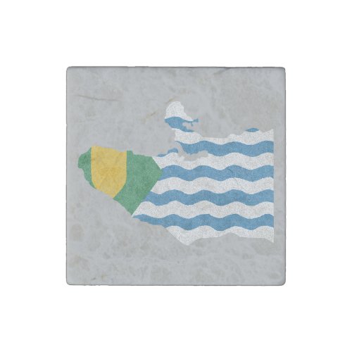 Vancouver Canada Flag and Map Stone Magnet