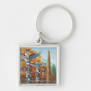 Vancouver Canada Key Chain Totem Poles Souvenirs