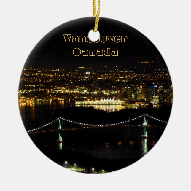 Vancouver Canada Ornament Custom Vancouver Gifts (Front)