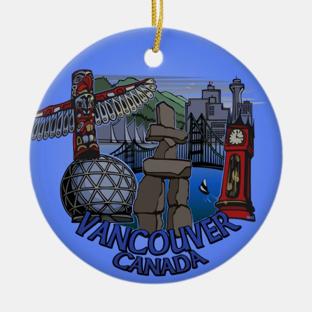 Vancouver Canada Ornament Personalized Souvenirs (Front)
