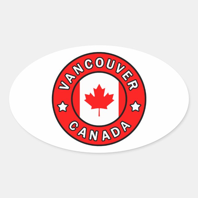 Vancouver Canada Oval Sticker (Front)