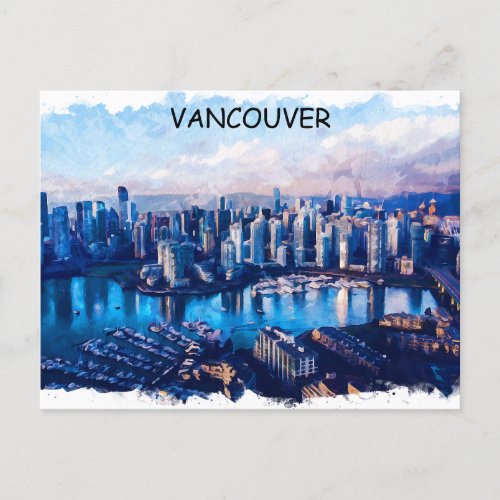 Vancouver Canada Panorama View Postcard