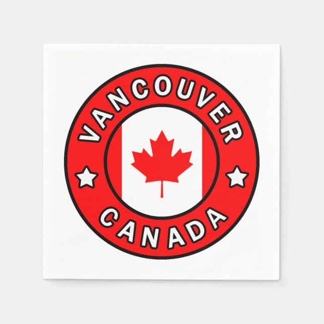 Vancouver Canada Paper Napkins (Front)