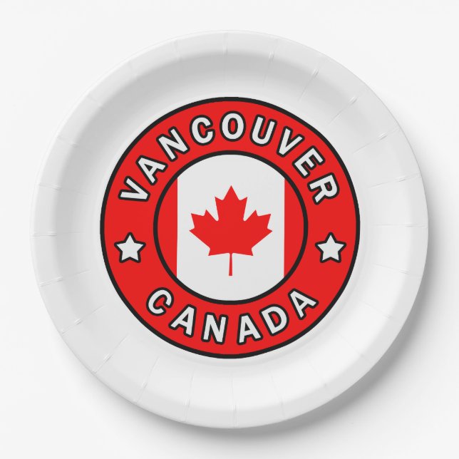 Vancouver Canada Paper Plates (Front)