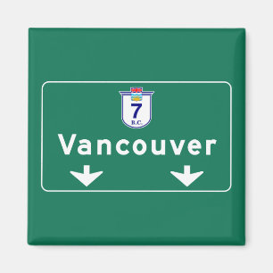 Vancouver, Canada Road Sign Magnet