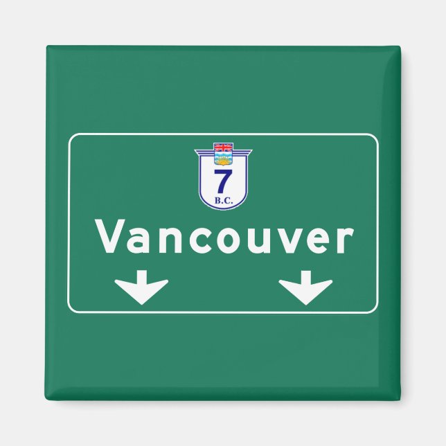 Vancouver, Canada Road Sign Magnet (Front)
