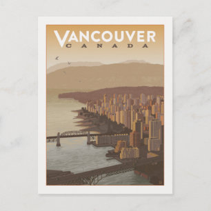 Vancouver Canada Save the Date Announcement Postcard