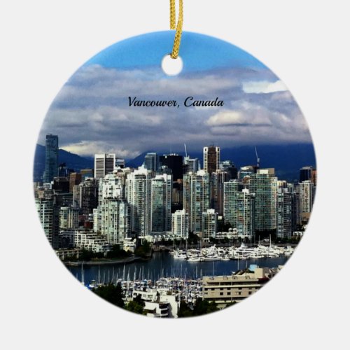 Vancouver Canada scenic cityscape  Ceramic Ornament