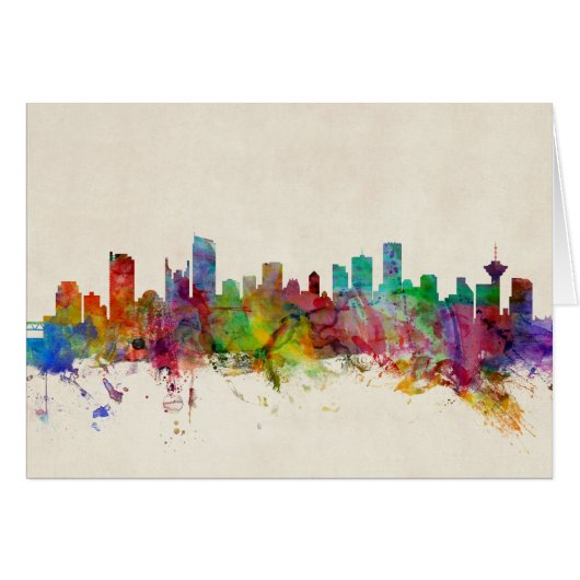 Vancouver Canada Skyline Cards (Front Horizontal)