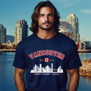Vancouver Canada Skyline   Iconic City Design T-Shirt