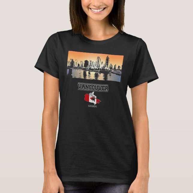 vancouver canada Skyline Vacation Souvenir city T-Shirt (Front)