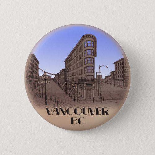 Vancouver Canada Souvenir Buttons Gastown Art Gift