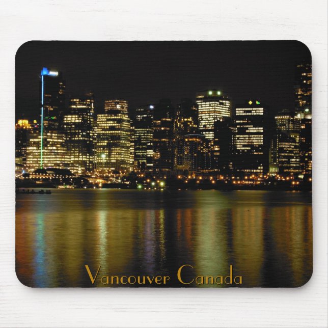 Vancouver Canada Souvenir Mouse Pad City Lights (Front)