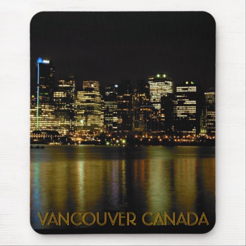 Vancouver Canada Souvenir Mouse Pad City Lights