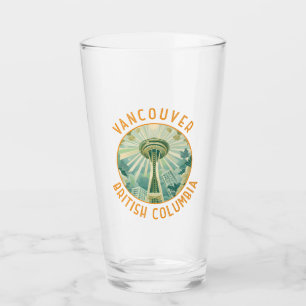 Vancouver Canada Space Needle Retro Distressed Glass