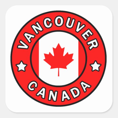 Vancouver Canada Square Sticker