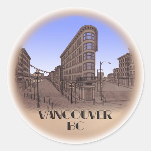 Vancouver Canada Sticker Landmark Gastown Souvenir