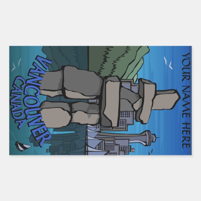 Vancouver Canada Stickers Custom Vancouver Sticker (Front)