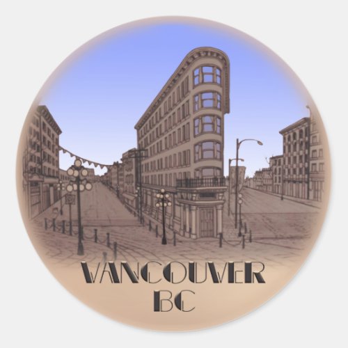Vancouver Canada Stickers Gastown Landmark Art