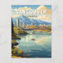 Vancouver Canada Travel Art Vintage Postcard