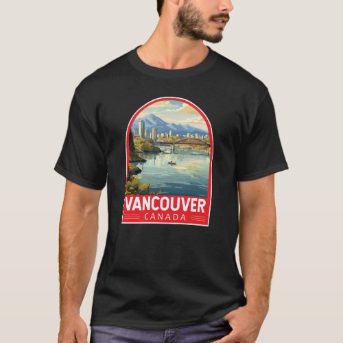 Vancouver Canada Travel Art Vintage T_Shirt
